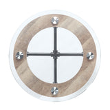 Brantley - End Table - Clear Glass & Sandy Gray