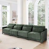 Elegant Sofa With Ergonomic Design And Lumbar Pillows