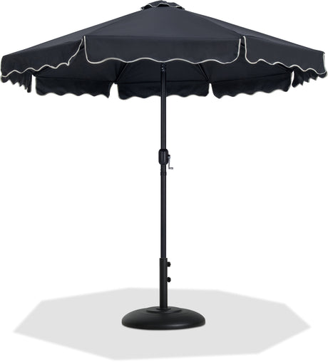 Amalfi - Patio Umbrella - Black Base / Black Pole