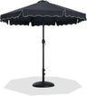 Amalfi - Patio Umbrella - Black Base / Black Pole