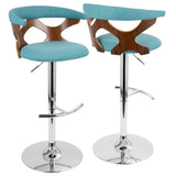 Gardenia - Adjustable Barstool - Walnut And Teal