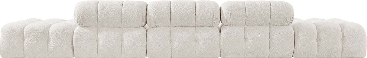 Ames - 5 Piece Boucle Upholstered Modular Sofa With 2 Armless Seats