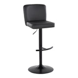 Henry - Adjustable Barstool With Swivel - Black Metal (Set of 2)
