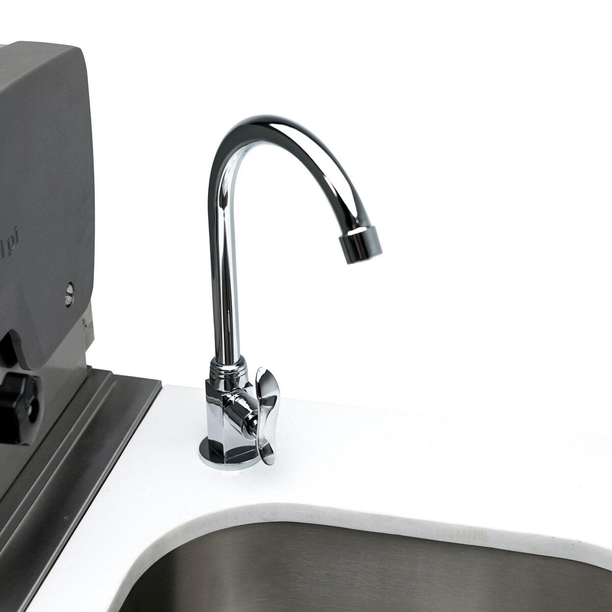 Mont Alpi Original Series 11 Ft Propane Outdoor Kitchen Island w/ Side Burner & Beverage Center - MAi805-BEV