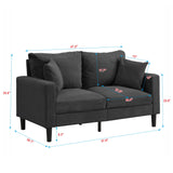 Modern Upholstered Loveseat Sofa, High Resilience