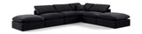 Indulge - Velvet 6 Piece Modular Armless Sectional