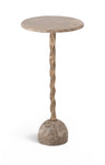 Helix - Genuine Marble Top And Aluminum Base End / Side Table