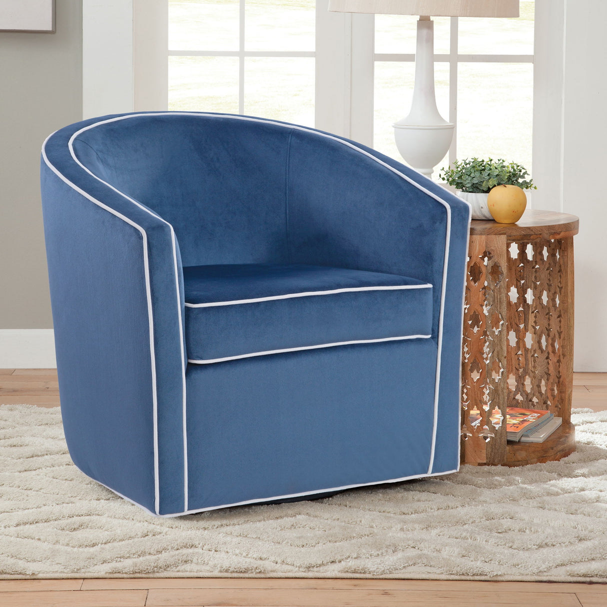 Kendall - Swivel Chair With Barrel Back Design