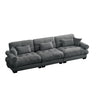Modern Oversize Sofa With Cloud Like Comfort, Featuring Waist And Throw Pillows