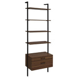 Owens - 3 Piece Wall Mounted Bookshelf Set - Walnut