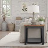Essex - Side Table - Black, Whiskey