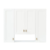 30" Bathroom Cabinet With 5 Adjustable Shelves, Wall Mounted Medicine Cabinet - White