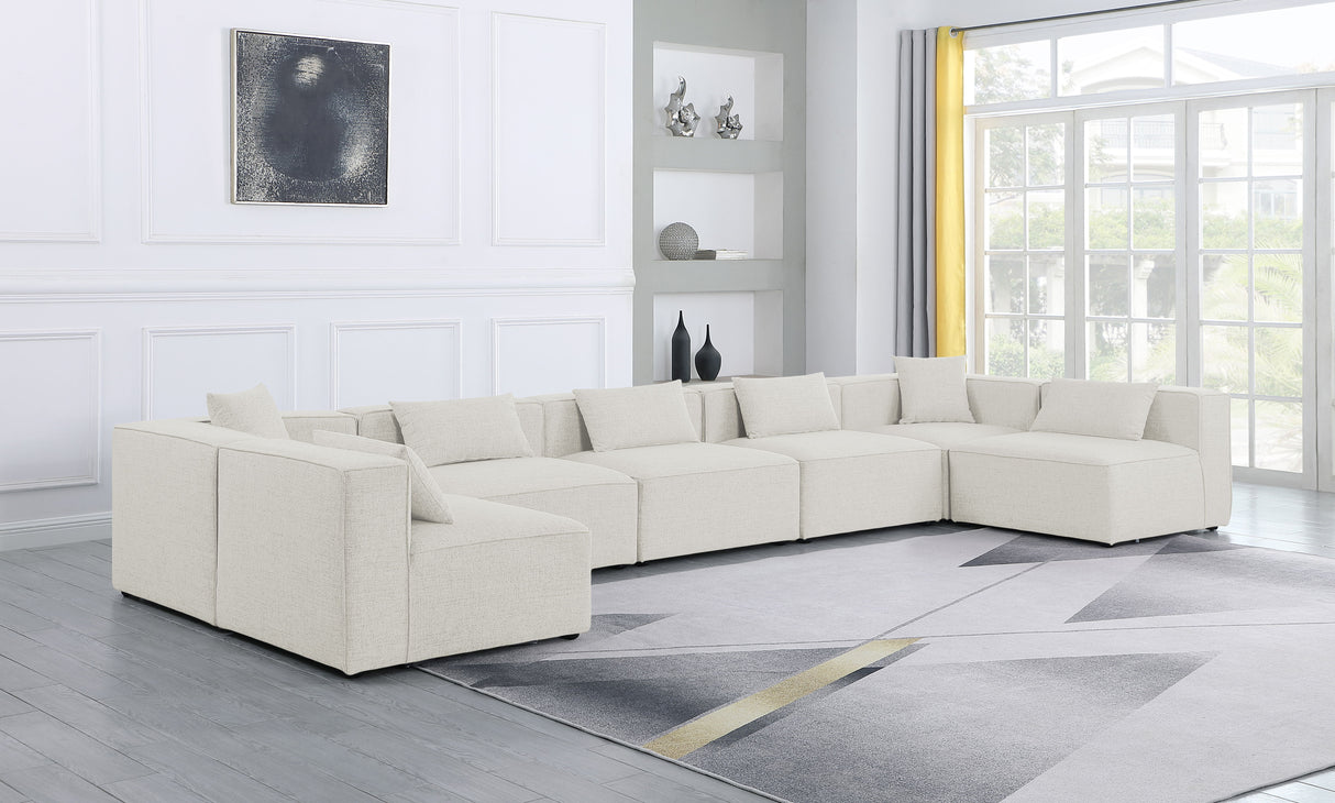Cube - Linen 7 Piece Modular U-Shaped Sectional