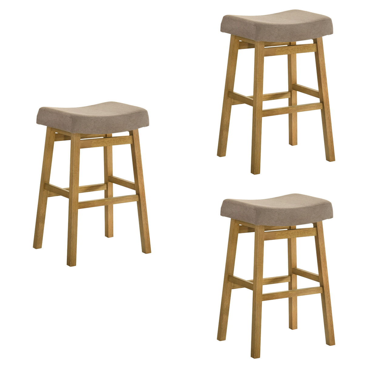 Lenon - Modern Farmhouse Wood Bar Height Kitchen Bar Stool