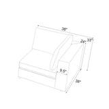 Corner Modular Sectional Sofa - Black
