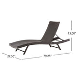 Kauai - Modern Style Pe Wicker Chaise Lounge - Brown Multi