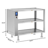 Three-Shelve Commercial Take Out Warmer Cabinet with Touch Screen in Stainless-Steel, UL and NSF Listed (KM-WSC-T3)