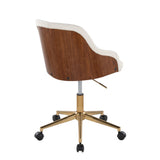 Bacci - Office Chair - Gold Metal Base