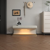 Modern Upholstered Entryway Bench With LED Sensor Light