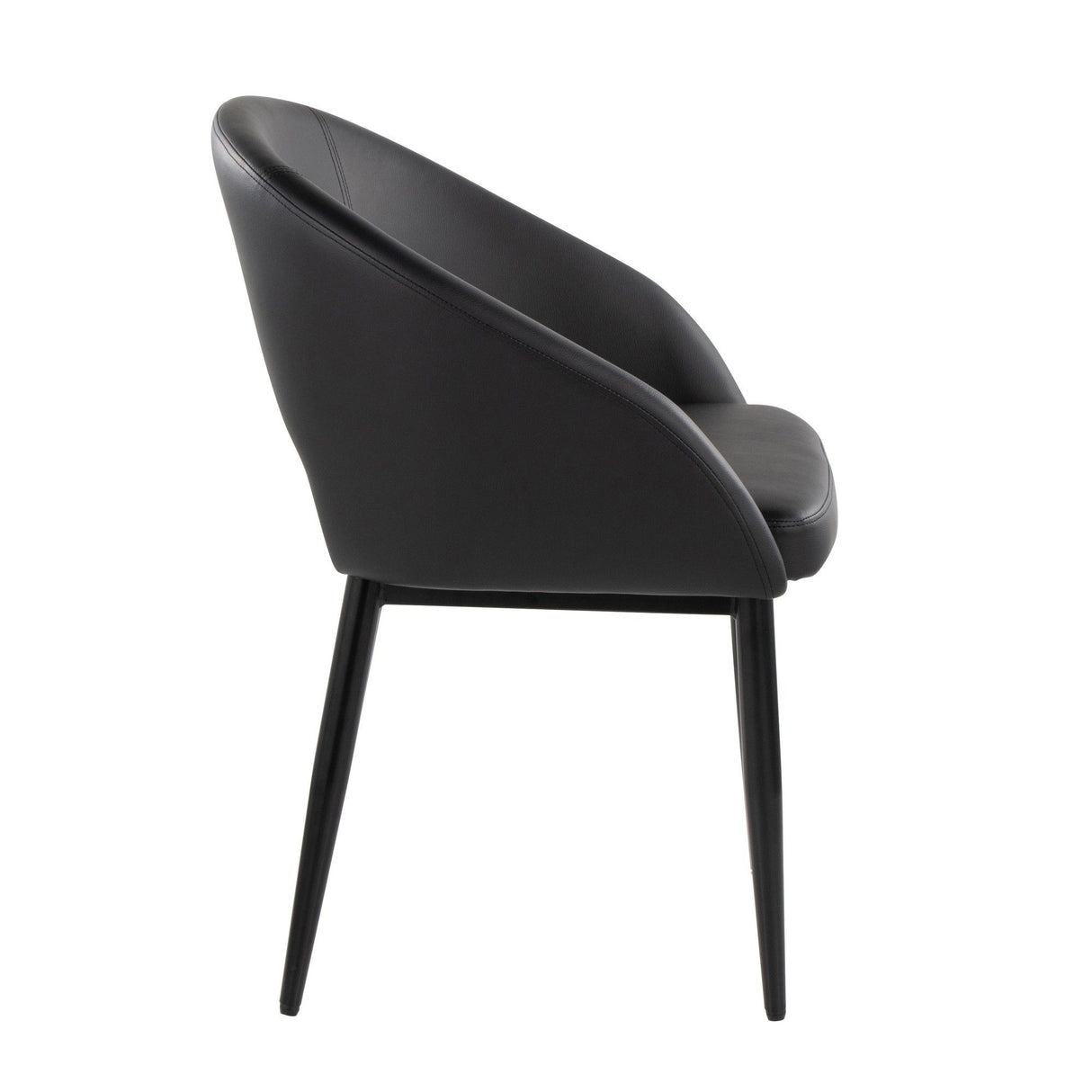 Renee - Upholstered Contemporary Chair (Set of 2) - Black Metal Legs