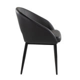 Renee - Upholstered Contemporary Chair (Set of 2) - Black Metal Legs
