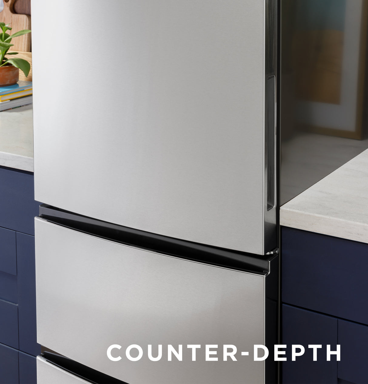 GE GLE12HSPSS - 24 in. 11.9 cu. ft. Counter Depth Bottom Freezer Refrigerator - Stainless Steel