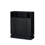 Fluted Sideboard Buffet Cabinet With 2 Doors And Adjustable Shelf, Storage Cabinet For Entryway