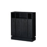 Fluted Sideboard Buffet Cabinet With 2 Doors And Adjustable Shelf, Storage Cabinet For Entryway