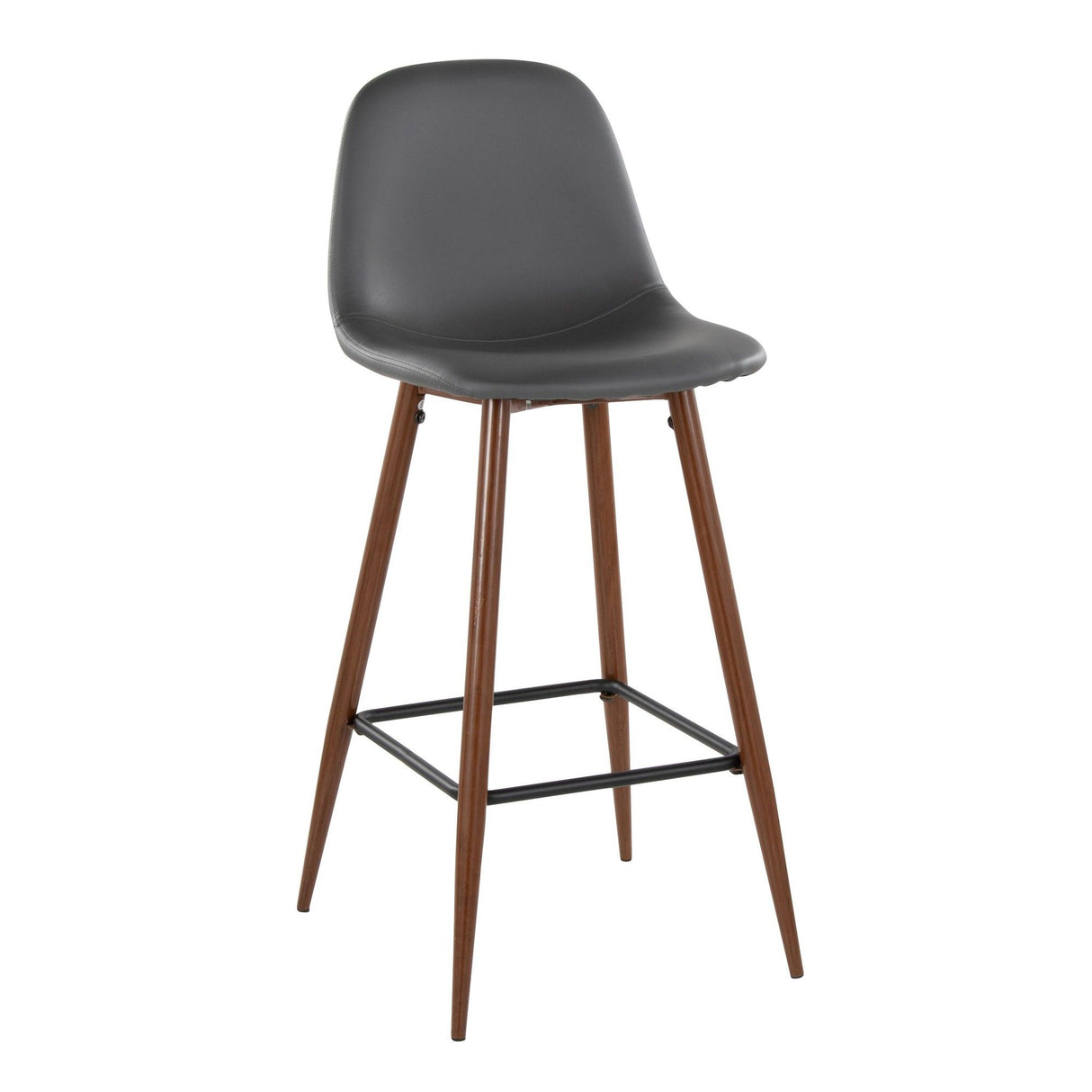 Pebble - 30" Fixed-Height Barstool (Set of 2) - Dark Gray