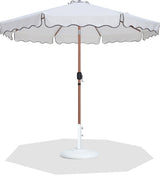 Amalfi - Patio Umbrella - White Base / Light Brown Pole
