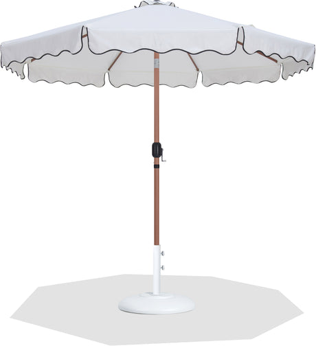 Amalfi - Patio Umbrella - White Base / Light Brown Pole