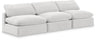 Comfy - Velvet Modular Armless Sofa 3 Seats
