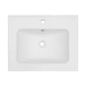 Rectangular Single Vanity Top With 1 Faucet Hole And Overflow Ceramic