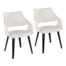 Curvo - High Back Upholstered Chair (Set of 2) - Black Wood Legs