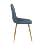 Pebble - Contemporary Chair (Set of 2) - Gold Steel