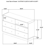 Burton - 6 Drawer Dresser Cabinet - Black