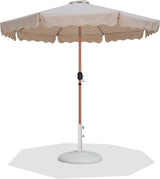 Amalfi - Patio Umbrella - White Base / Light Brown Pole