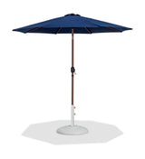 Fiji - Aluminum Patio Umbrella With Round White And Teak Base