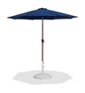 Fiji - Aluminum Patio Umbrella With Round White And Teak Base