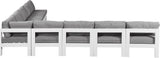 Nizuc - Outdoor Patio 9 Piece Modular Sectional With White Frame