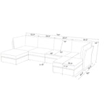 Modular Sectional Sofa With Custom Configuration And Removable Cushions - Olive