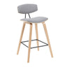 Fox - Swivel Counter Height Stool - Light Brown