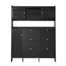 On Trend Multifunctional Tipping Bucket Shoe Cabinet With Storage Shelf & 6 Flip Drawers