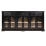Sideboard Cabinet With 3 Drawers And 6 Arched Glass Doors