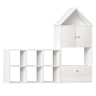 Versatile Children's Bookshelf With House Shaped Design, Multi Functional Storage