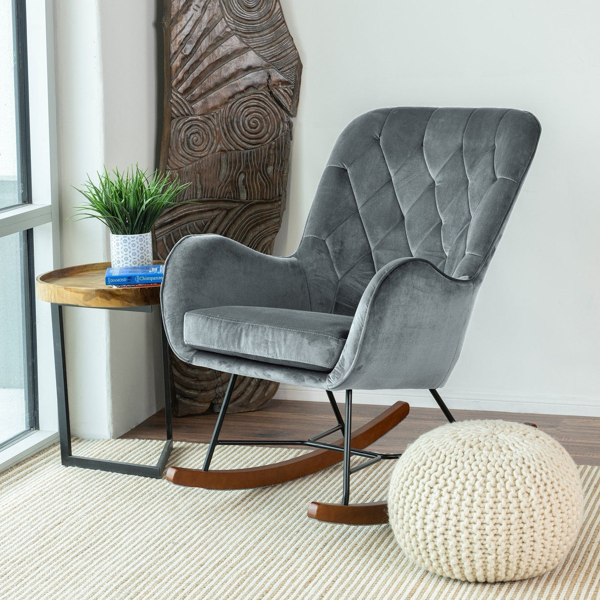 Hannah - Rocking Chair - Gray