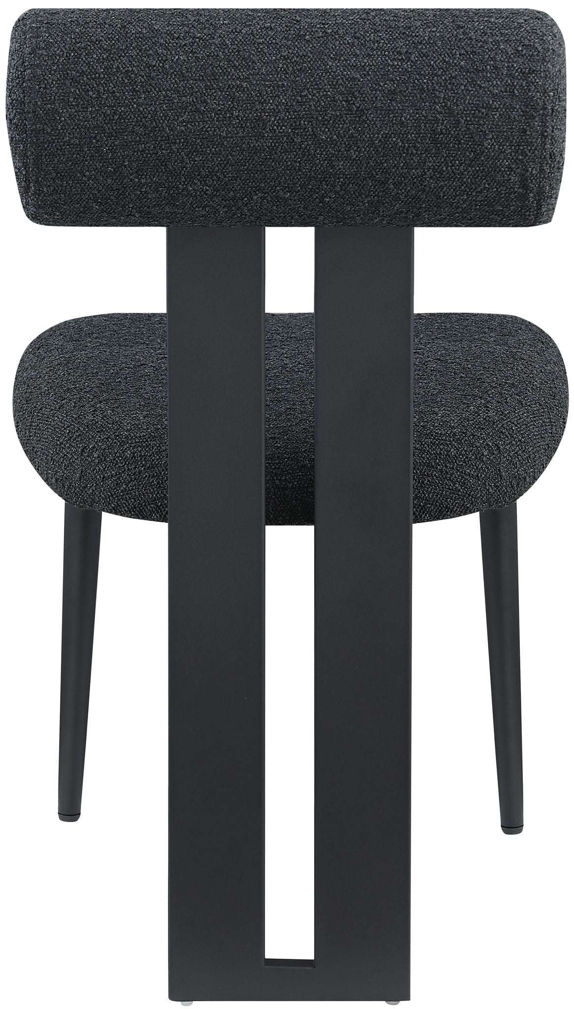 Dario - Boucle Dining Chair With Black Frame (Set of 2)
