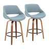 Fabrizzi - Counter Stool - Walnut Round Base (Set of 2)