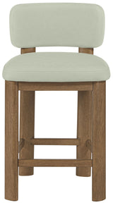 Paloma - Faux Leather Upholstered Counter Stool (Set of 2) - Brown Frame