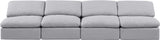 Indulge - Linen 4 Seat Modular Armless Sofa